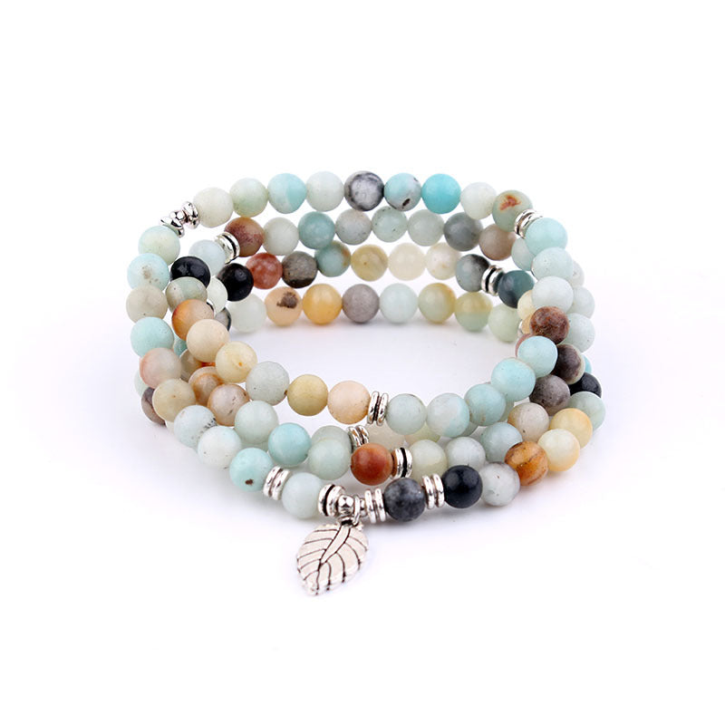 108 Natural Stone Rosary Bracelet & Necklace