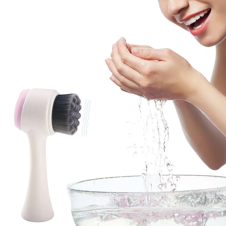 🧼🌿 Bamboo Charcoal Double-Sided Cleansing Brush | Deep Clean & Oil Control Tool