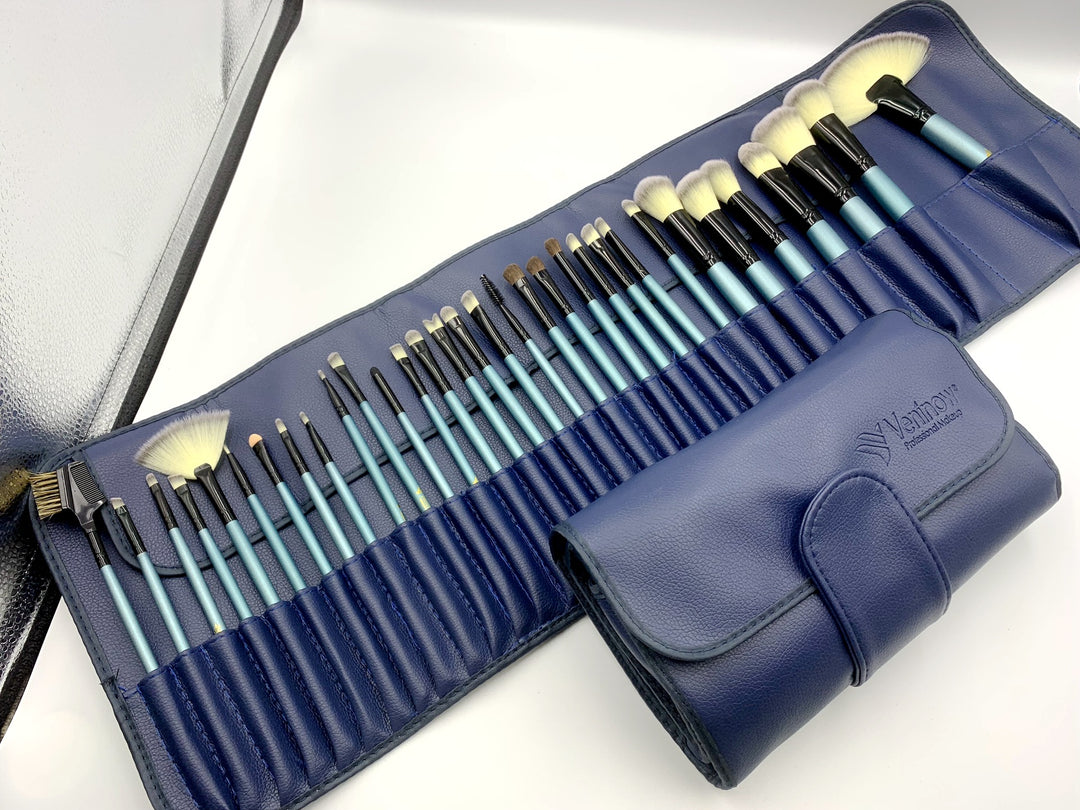 ✨ 32-Piece Blue Makeup Brush Set — Full Beauty Tools Kit 💄💙