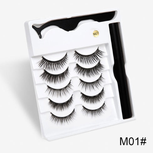 🧲👁️ Magnetic False Eyelashes – Fashion Cotton Stem 1 Pair Set