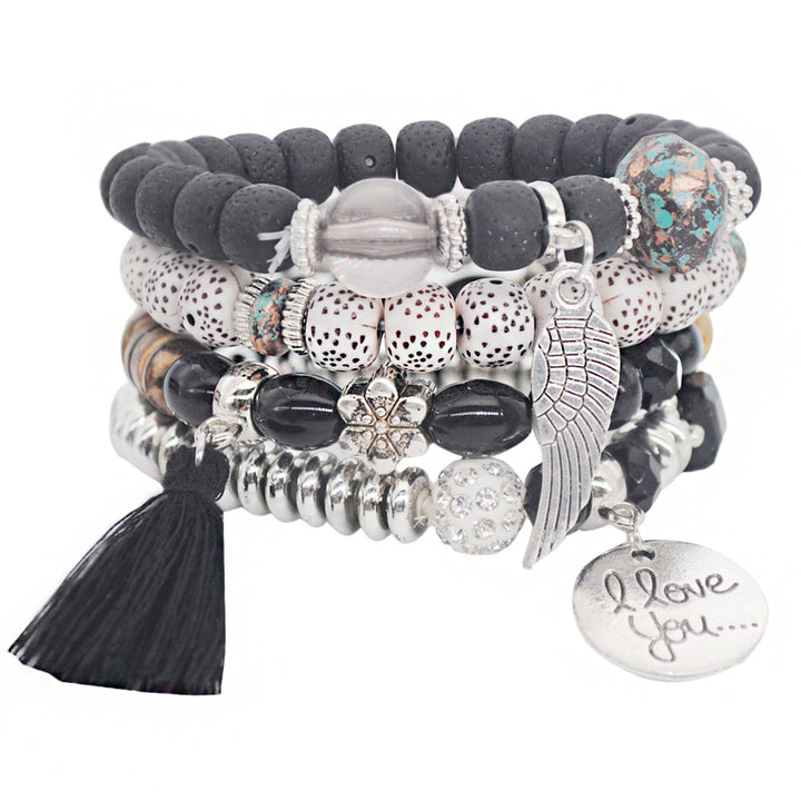 Ethnic Style Tassel Bracelet – Mixed Material Design