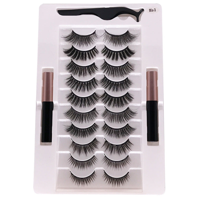 🧲👁️ Magnetic Liquid Eyeliner & Natural Eyelash Set – Reusable Magnetic Lash Kit