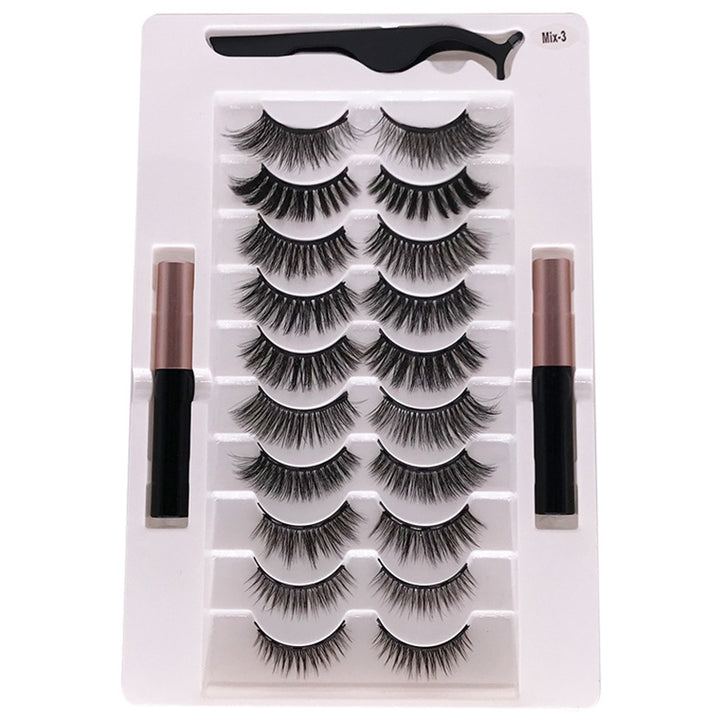 🧲👁️ Magnetic Liquid Eyeliner & Natural Eyelash Set – Reusable Magnetic Lash Kit