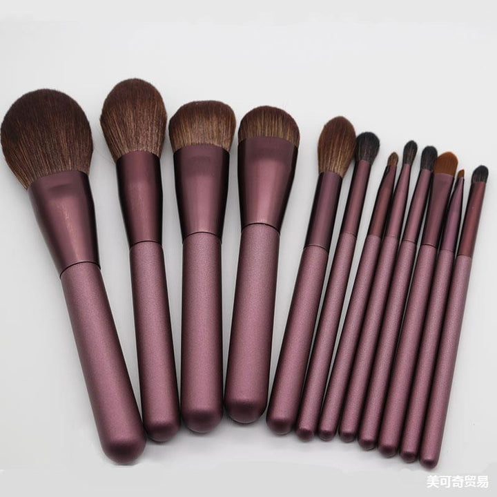 ✨ 12-Piece Small Grape Beginner Makeup Brush Set — Beauty Tools Kit 💄🍇