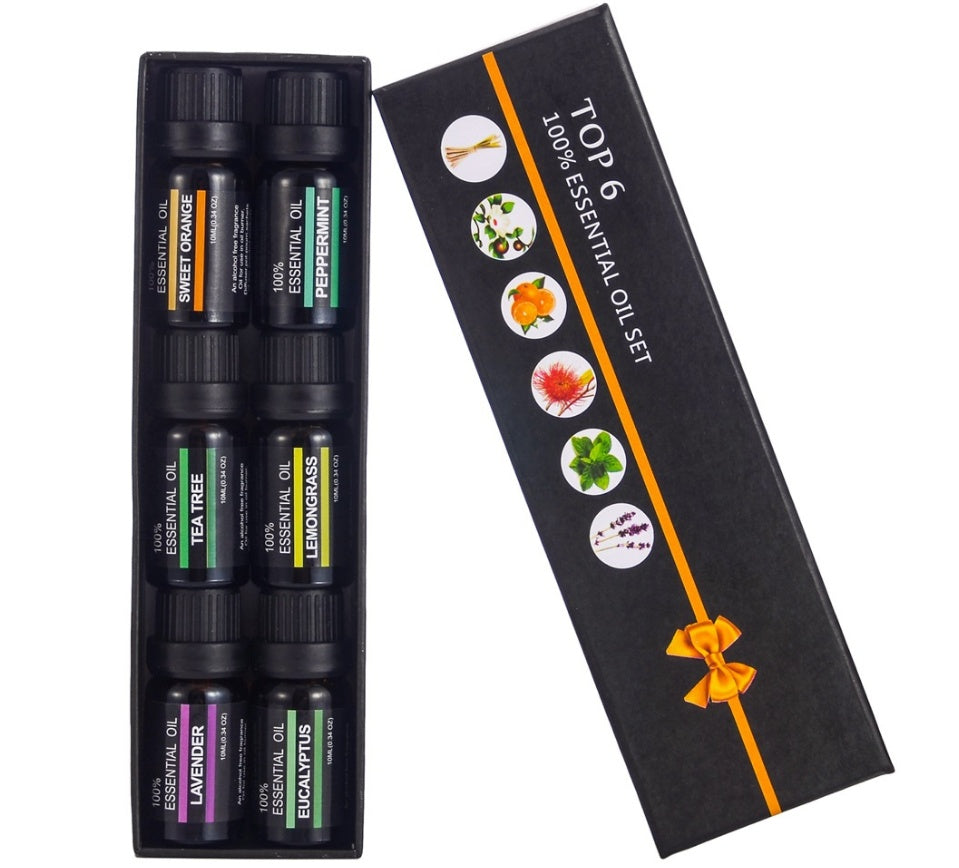 🌿 Lavender 10ml One-way Aromatherapy Massage Oil Set (6 × 10ml)