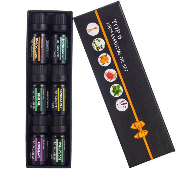 🌿 Lavender 10ml One-way Aromatherapy Massage Oil Set (6 × 10ml)