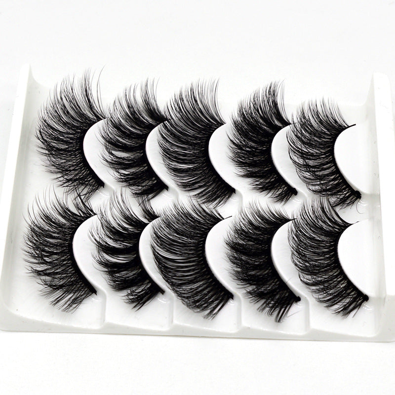 👁️✨ Handmade Chemical Fiber False Eyelashes – Thick 3D Volume Lash Set (Mixed Styles)