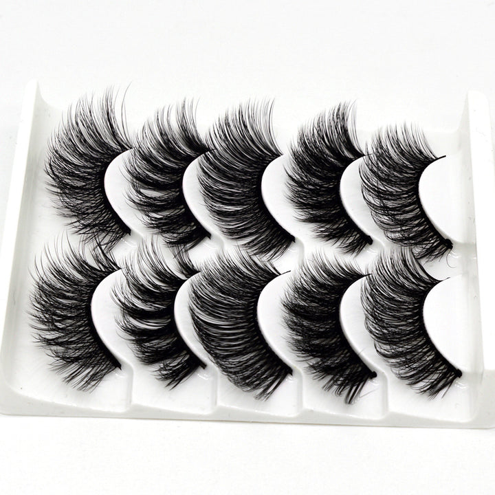 👁️✨ Handmade Chemical Fiber False Eyelashes – Thick 3D Volume Lash Set (Mixed Styles)