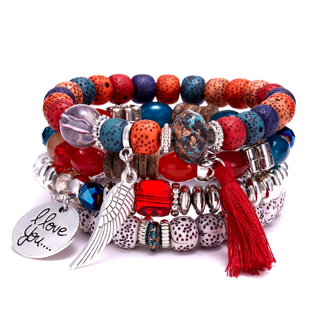 Ethnic Style Tassel Bracelet – Mixed Material Design