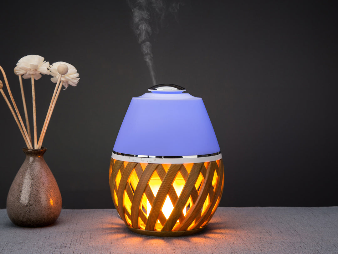 🔥💧 Incense Flame Humidifier | 7-Color Ultrasonic Aroma Diffuser 🌈✨