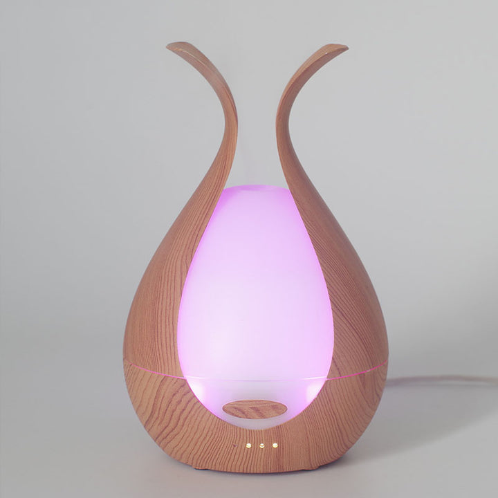 🌿💧 Wood Grain Humidifier | Essential Oil Aroma Diffuser 🌙✨