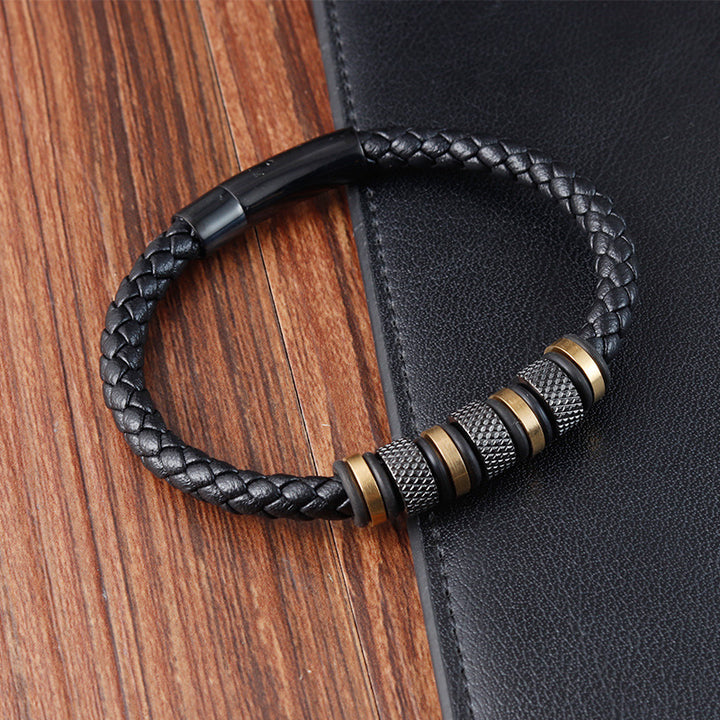 Simple & Fashionable Stainless Steel Bracelet – Men’s Geometric Titanium Steel Jewelry