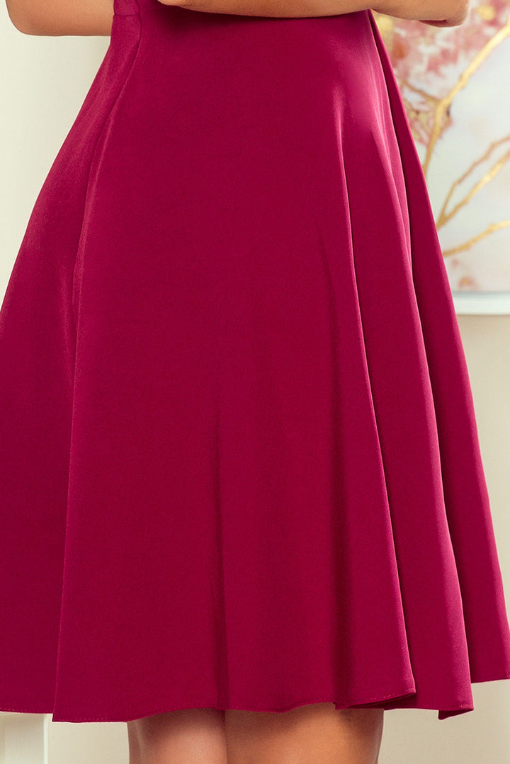 Frill dress - burgundy