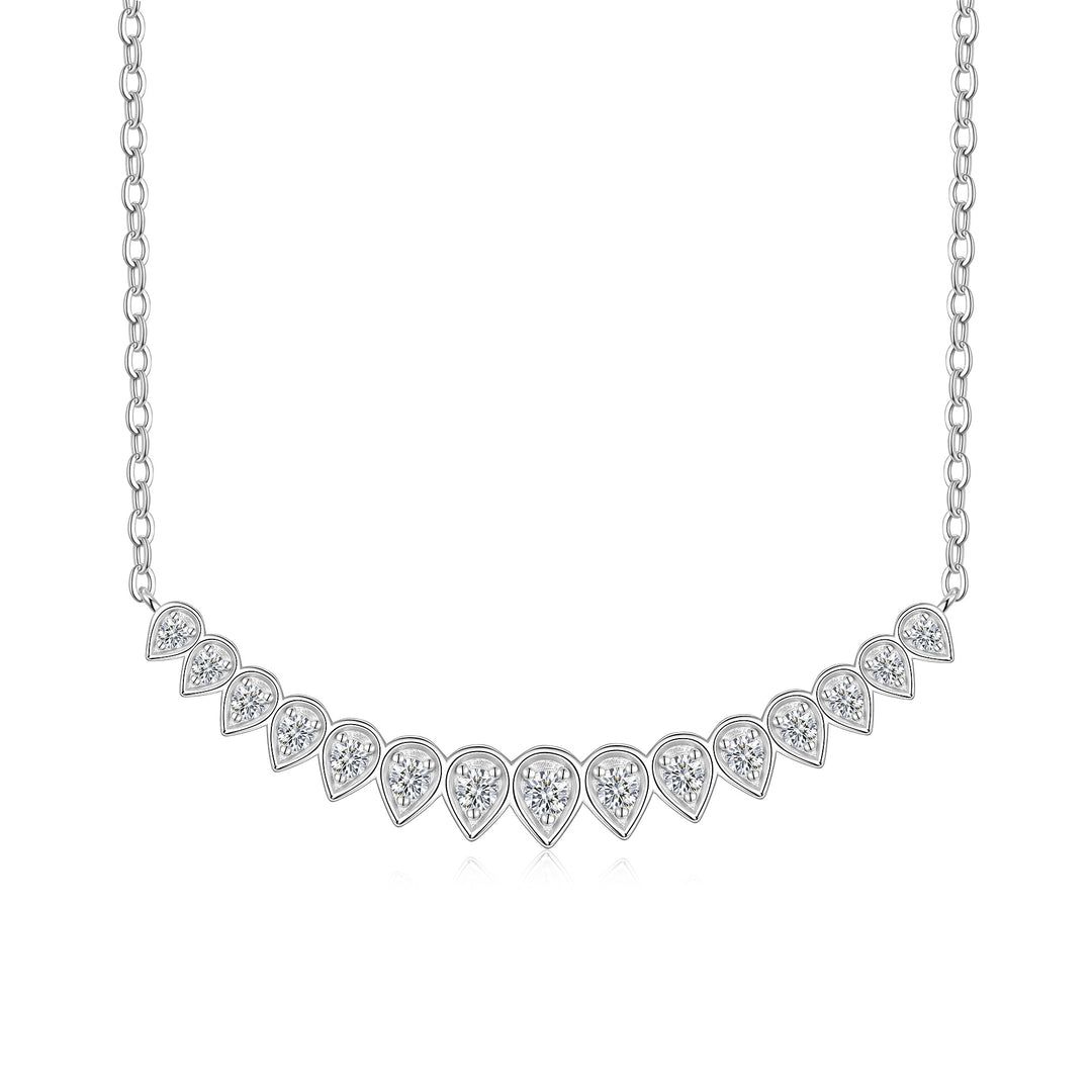 Luxury Minimalist Moissanite Pendant Necklace – Gold-Plated S925 Silver