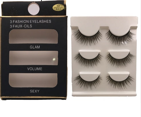 👁️✨ New 3 Pairs 3D Mink False Eyelashes – Natural Long Wispy Lash Extensions for Everyday Glam