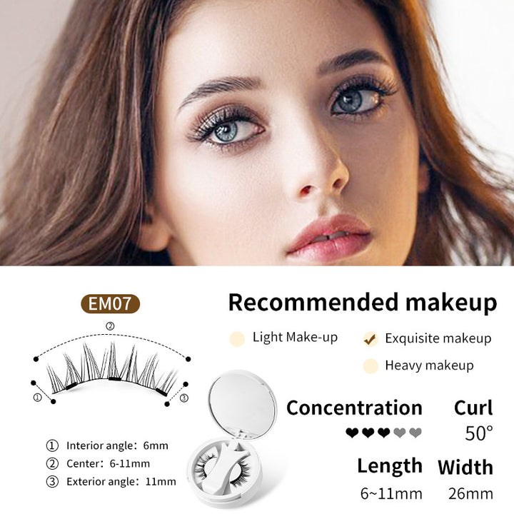 🧲👁️ Magnetic False Eyelashes with Integrated Storage Box – Glue-Free Natural Lash Set with Applicator