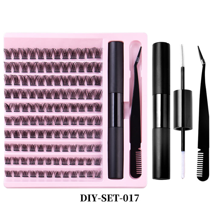 👁️✨ False Eyelash Set with Single Cluster – Natural Large Capacity DIY Lash Kit