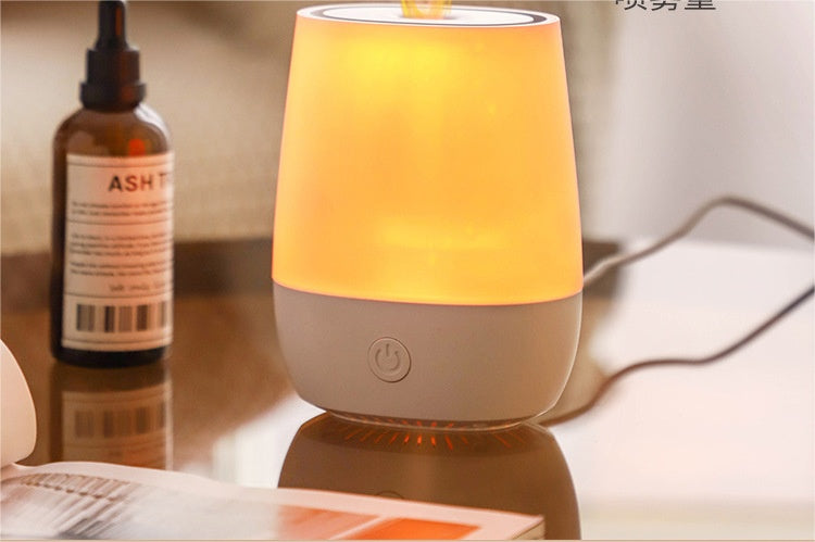 🔥💧 Creative Flame Aromatherapy Humidifier | USB Mini LED “Fire Effect” Diffuser