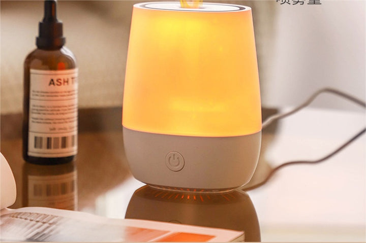 🔥💧 Creative Flame Aromatherapy Humidifier | USB Mini LED “Fire Effect” Diffuser