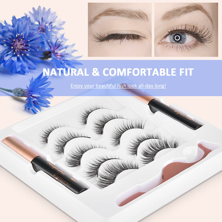 🧲👁️ Magnetic False Eyelashes Set – Handmade Reusable Lashes with Magnetic Mascara