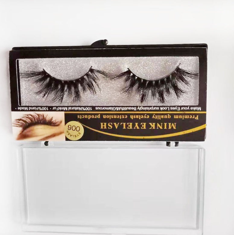 👁️✨ 3D Mink Hair False Eyelashes – Natural Thick Handmade European & American Style Lashes