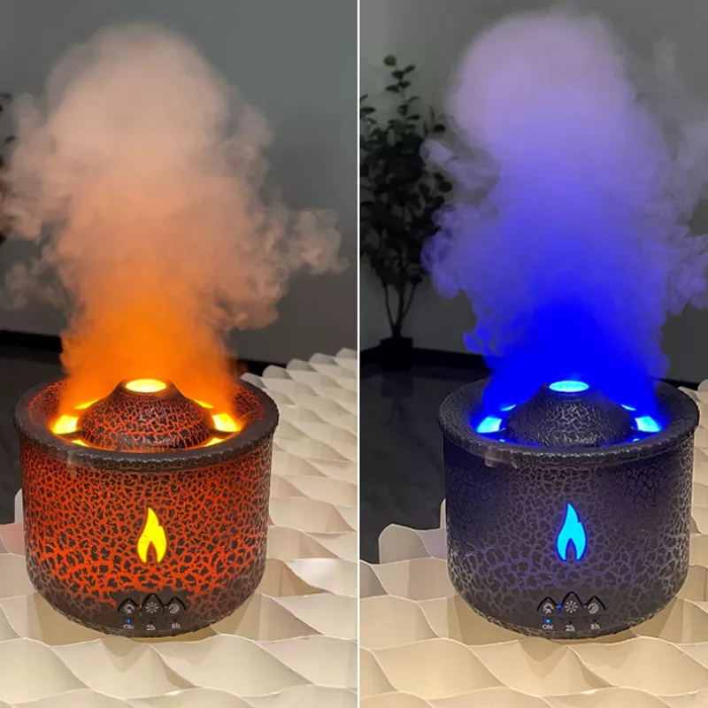 🔥🌋 Jellyfish Fire Volcano Humidifier | Portable Flame Aroma Diffuser ✨