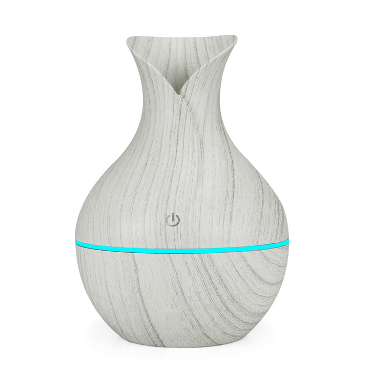 🌳🌸 Woodgrain Aromatherapy Humidifier | Vase Design Essential Oil Diffuser ✨