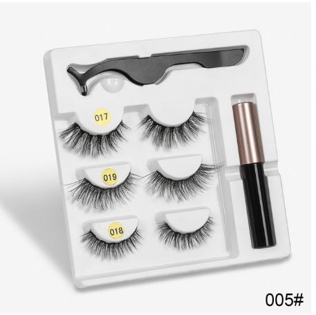 🧲👁️ Magnetic False Eyelashes – Fashion Cotton Stem 1 Pair Set