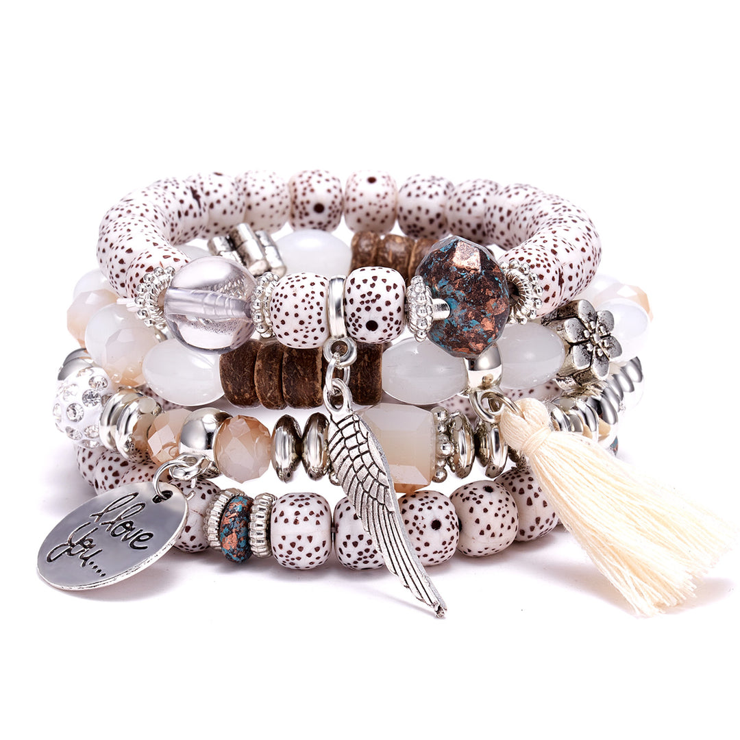Ethnic Style Tassel Bracelet – Mixed Material Design