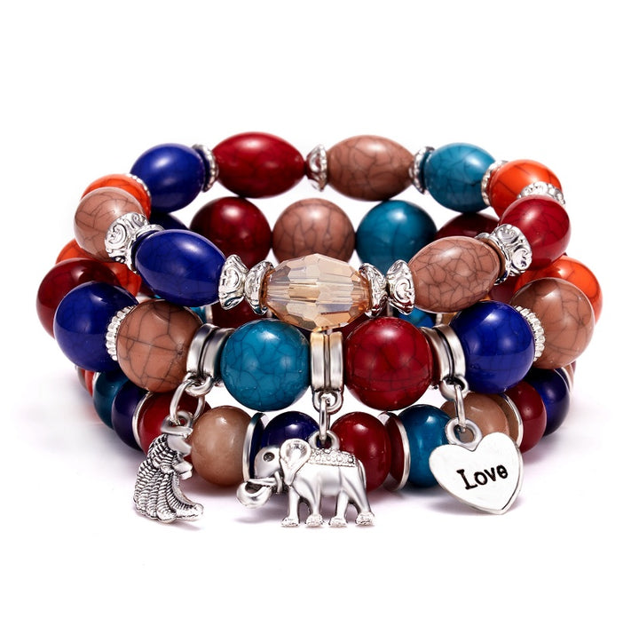 Ethnic Style Tassel Bracelet – Mixed Material Design