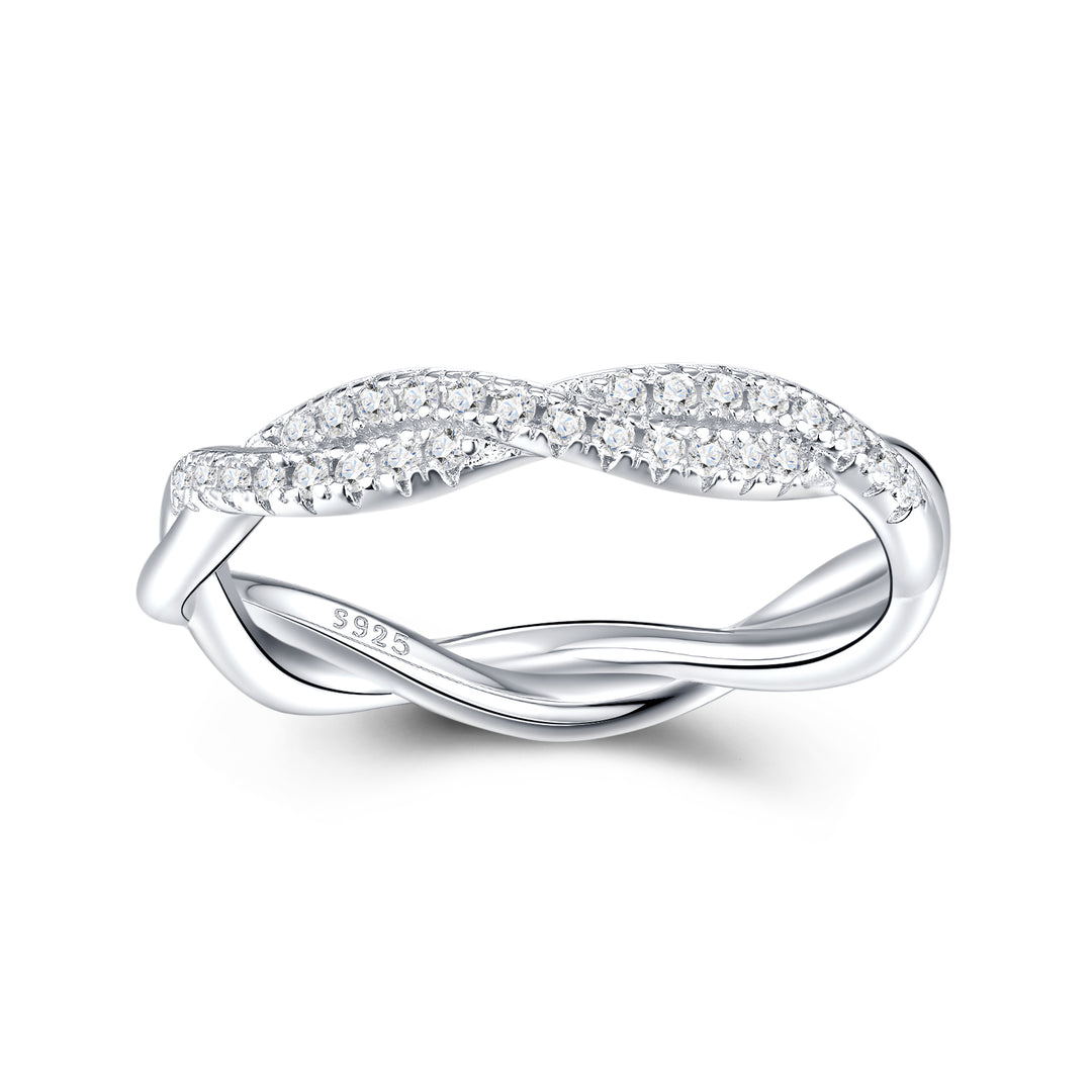 💍 Minimalist Moissanite Ring – Platinum-Plated S925 Silver (2.8g, Sizes 5–9) 💍