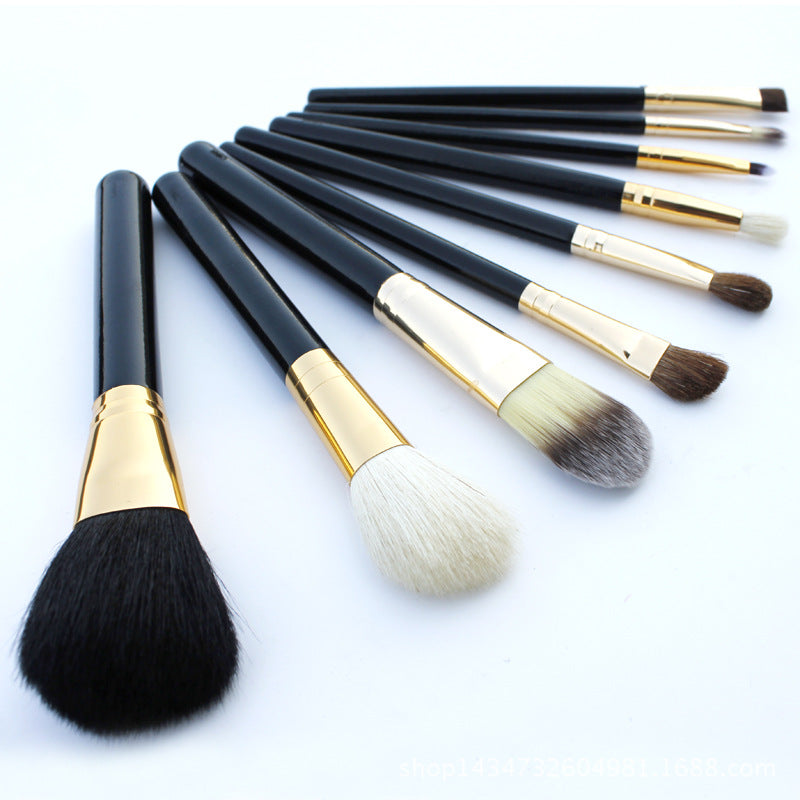 ✨ Barrel Makeup Brush Set — 9-Piece Beauty Tools Kit 💄