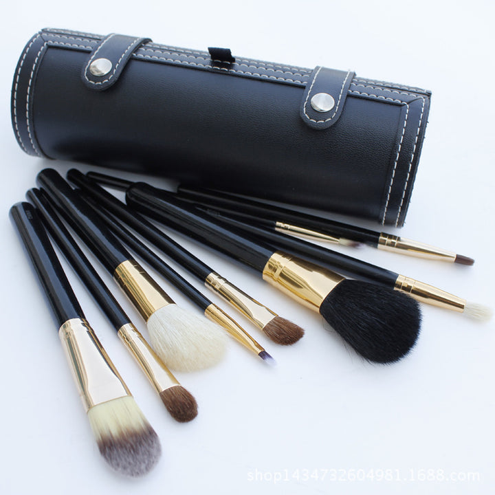 ✨ Barrel Makeup Brush Set — 9-Piece Beauty Tools Kit 💄