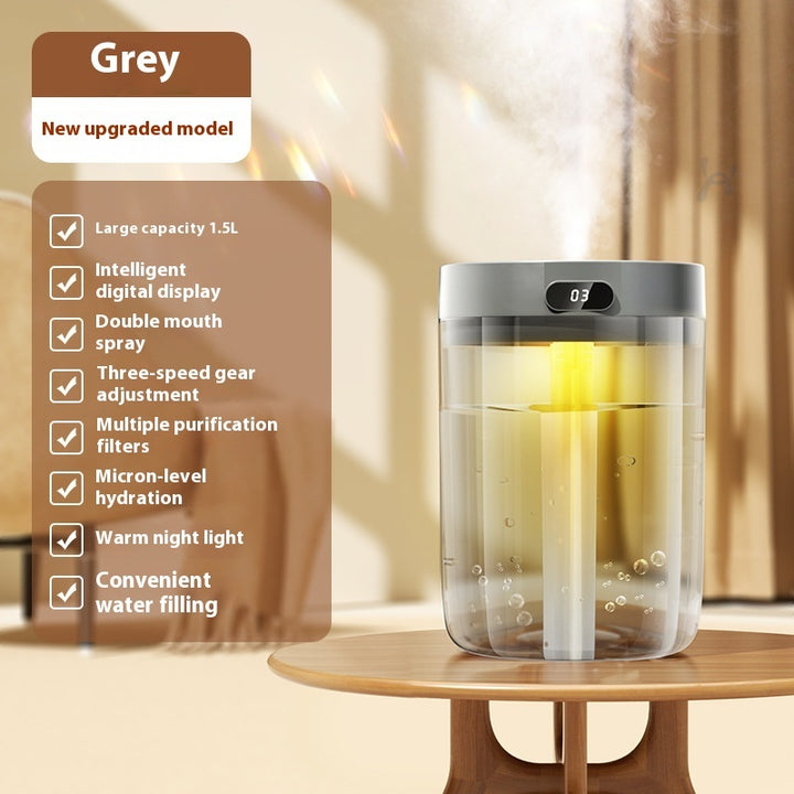 💧🌿 USB Large Capacity Double Spray Humidifier | Air Humidifying Water Dance Design