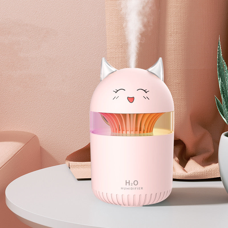 🐱💧 Cute Pet Humidifier | Silent Desktop Mist with Night Light 🌙✨