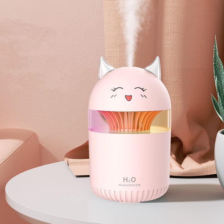 🐱💧 Cute Pet Humidifier | Silent Desktop Mist with Night Light 🌙✨