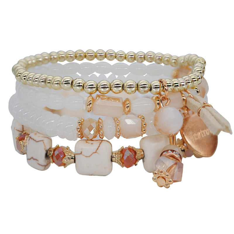 Ethnic Style Tassel Bracelet – Mixed Material Design