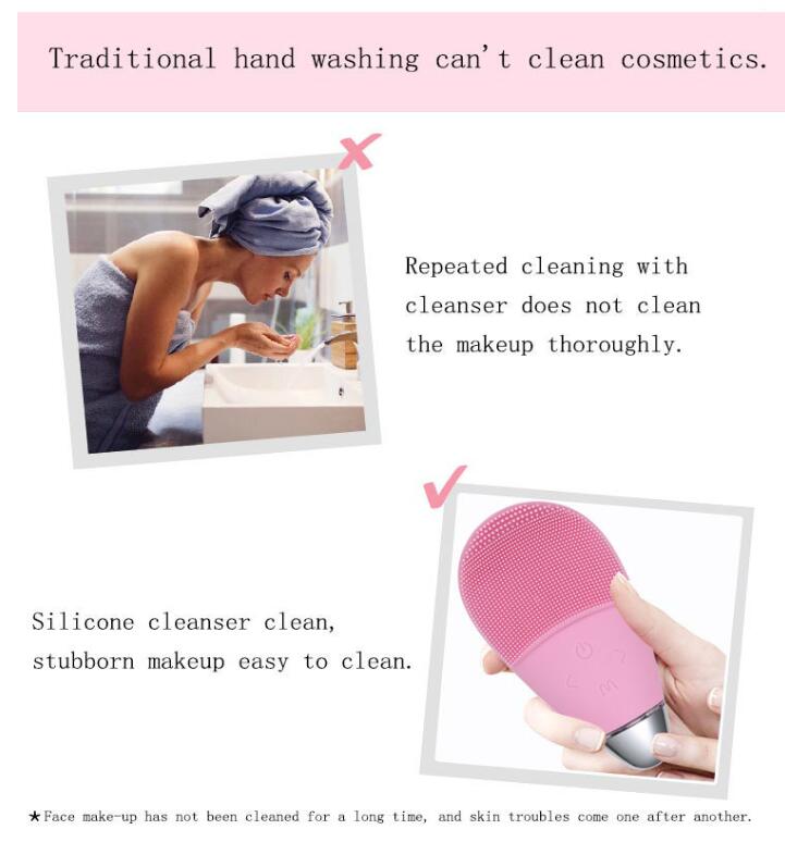 🧼💗 Electric Silicone Facial Cleansing Brush | Ultrasonic Deep Cleanser