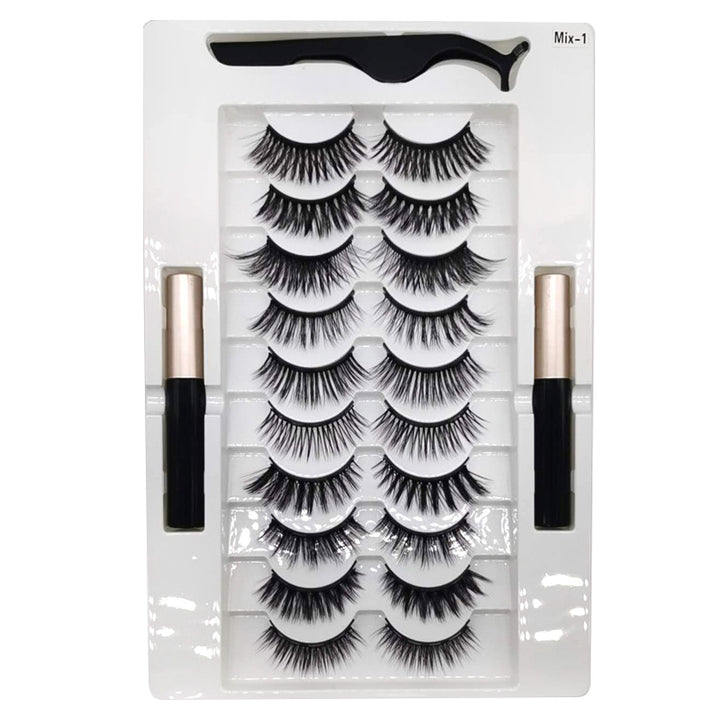 🧲👁️ Magnetic Liquid Eyeliner & Natural Eyelash Set – Reusable Magnetic Lash Kit
