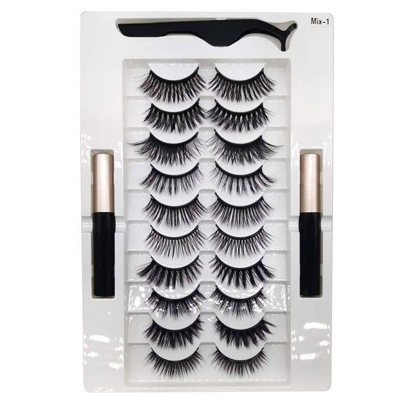🧲👁️ Magnetic Liquid Eyeliner & Natural Eyelash Set – Reusable Magnetic Lash Kit