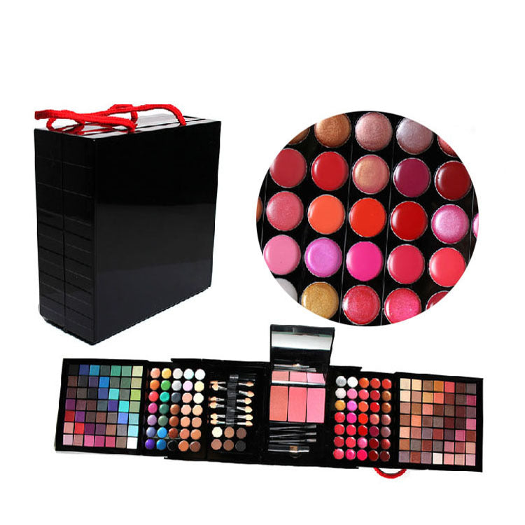 🌈 177-Color Deluxe Eyeshadow & Bronzing Makeup Set – Full Face Professional Palette (White Edition) ✨