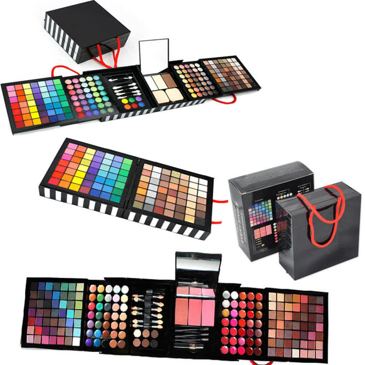 🌈 177-Color Deluxe Eyeshadow & Bronzing Makeup Set – Full Face Professional Palette (White Edition) ✨