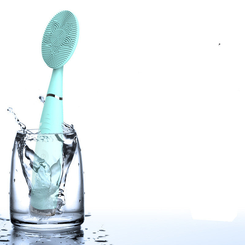 🧼💖 Waterproof Silicone Facial Cleansing Brush | Portable Electric Handheld Pore Cleaner