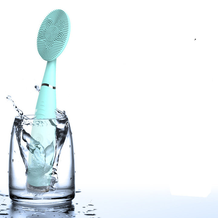 🧼💖 Waterproof Silicone Facial Cleansing Brush | Portable Electric Handheld Pore Cleaner