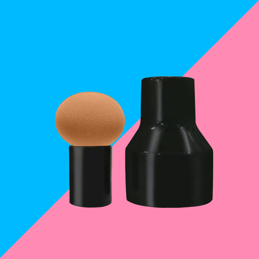 🍄💄 Mushroom Head Sponge Beauty Puff Set – Soft Makeup Powder Puff with Handle & Storage Box