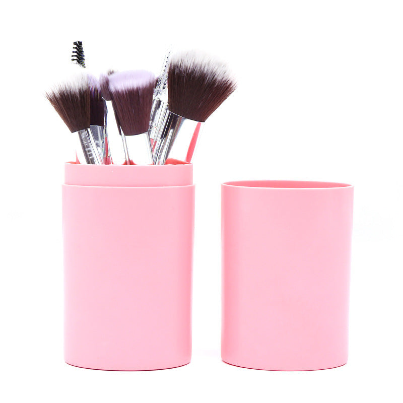 ✨ 12-Piece Cosmetic Brush Set — Cartridge Barrel Beauty Tools Kit 💄