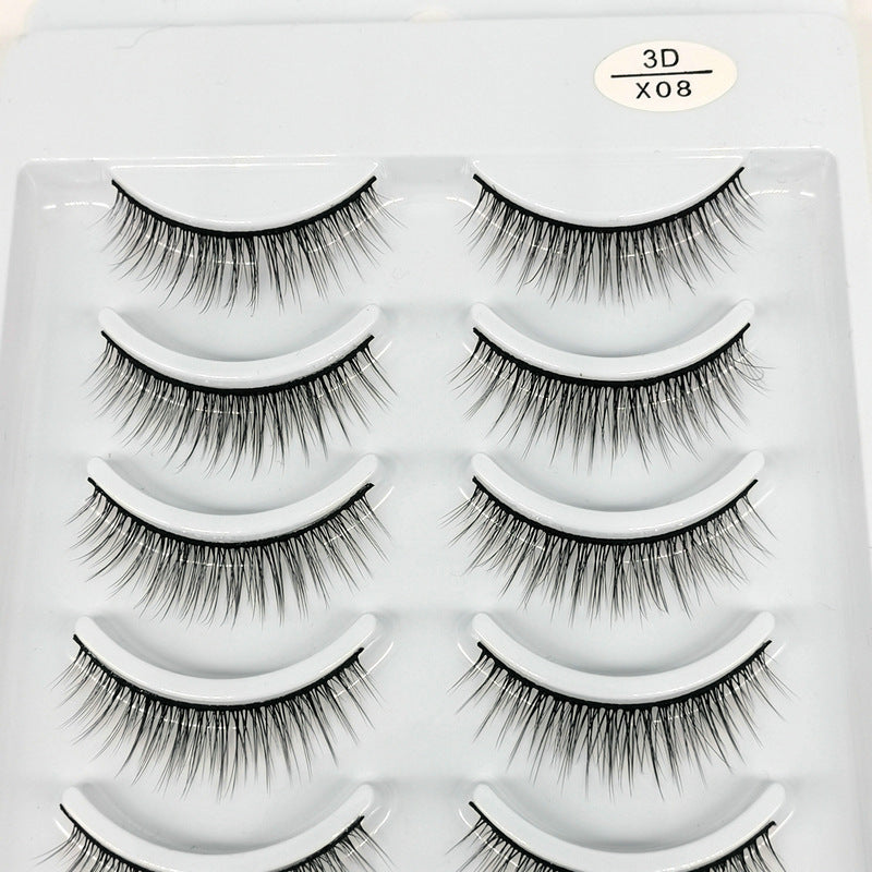 👁️✨ Natural Curling Soft Multilayer Stereoscopic Eyelashes – 10 Pairs