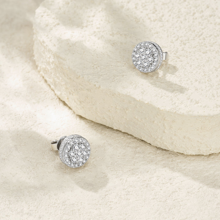 Luxury Minimalist Moissanite Stud Earrings – Platinum-Plated S925 Silver