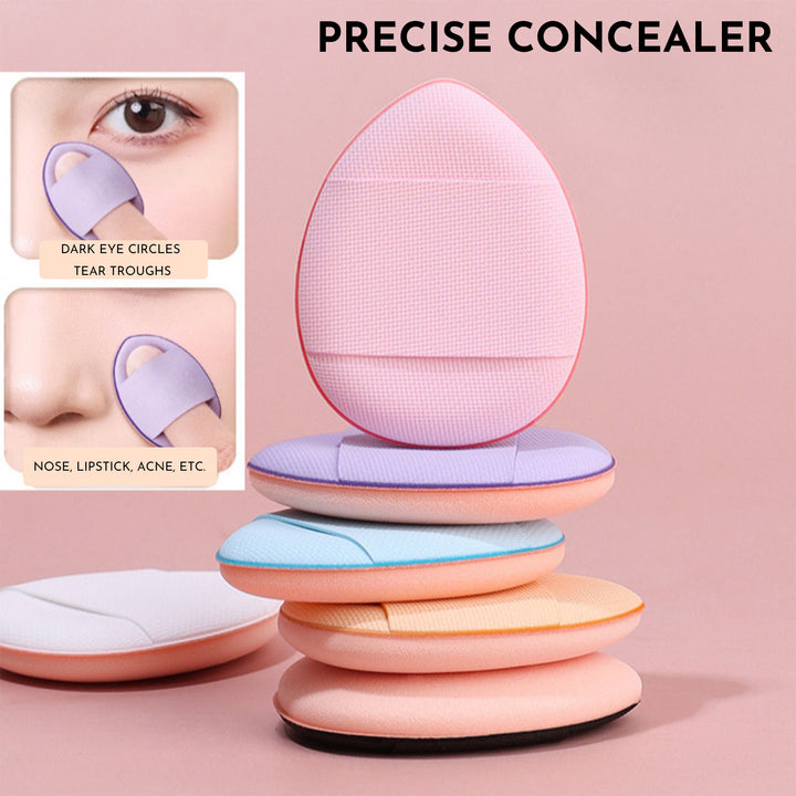 🥚💄 Mini Finger Makeup Puff Set – Professional Concealer & Foundation Cushion Sponge (Travel Size Beauty Tool)