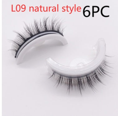 👁️✨ Reusable 3D Mink Lashes – Self-Adhesive Natural False Eyelashes (Glue-Free Silk Style)